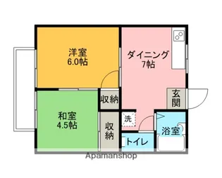 フジタハイツ【202号室】の間取り