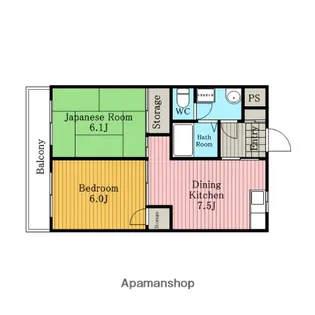 リファインドマンションK【2階】の間取り