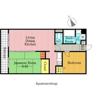 2LDKの間取り画像