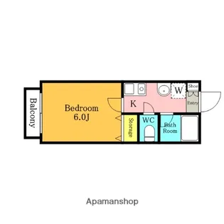 ターナフローラ【206号室】の間取り