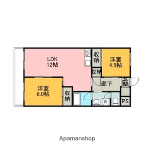 渋谷コート3号館【7階】の間取り