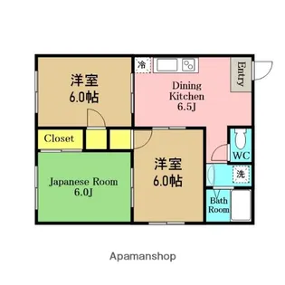 クラマエドミール【101号室】の間取り