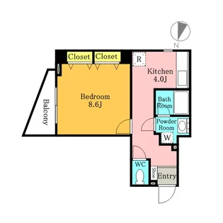 ラ・セネシオ【7階】の間取り