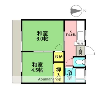 第一矢島コーポ【103号室】の間取り