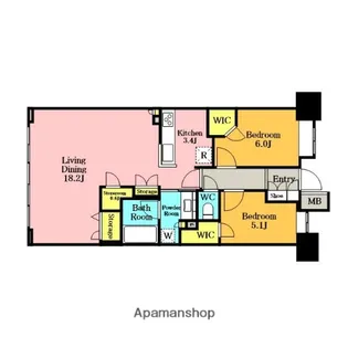 プラウド大宮【1503号室】の間取り