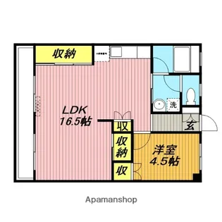 渋谷コート2号館【205号室】の間取り