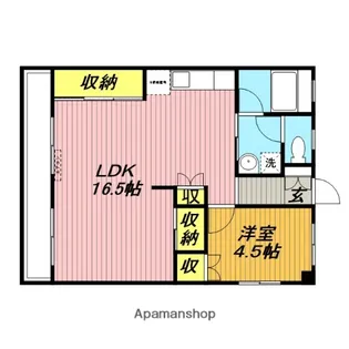 渋谷コート2号館【401号室】の間取り