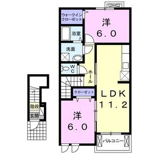 クレメント ブリッサⅠ【2階】の間取り