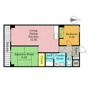 ホワイトパレス大宮【109号室】の間取り