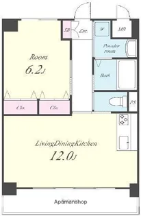 シャテーニュ・デュ・ボア【3階】の間取り