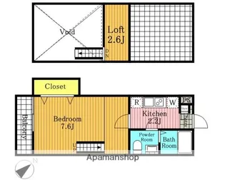 1Kの間取り画像