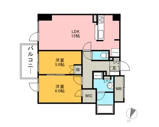コンフォリア大宮【8階】の間取り