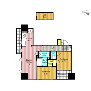 コンフォリア大宮【8階】の間取り