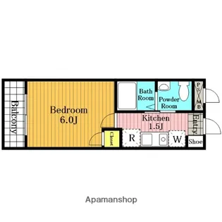 ウッドハウス西大宮【2階】の間取り