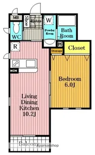 SEASONS【201号室】の間取り
