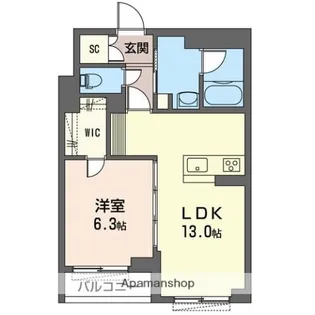 グランレーヴ上小町【2階】の間取り