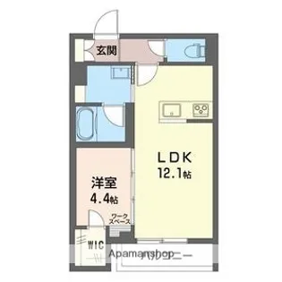 クレストタウン新都心【3階】の間取り