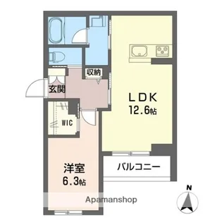カームリバー Ⅱ【1階】の間取り