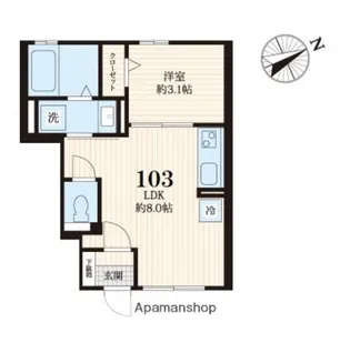 タウンセレッソ【1階】の間取り