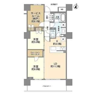 大宮スカイ&スクエア ザ・タワー【20階】の間取り