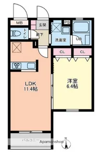マイエス櫛引【1階】の間取り