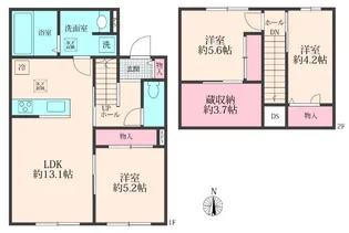 KAMULA 南【2階】の間取り