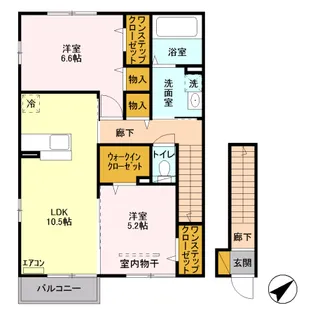 コートプラセール A【2階】の間取り