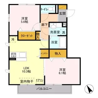 ラウレア【2階】の間取り