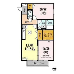 コートクレアール【1階】の間取り
