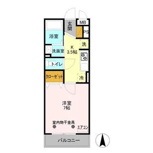 オークヒル大成【3階】の間取り