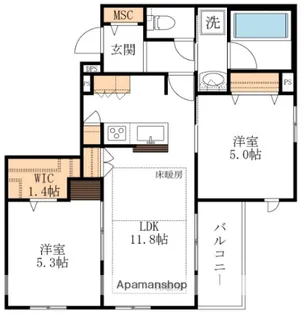パラッツォ・エレガンテ【3階】の間取り