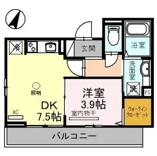 アリエス東大成【2階】の間取り