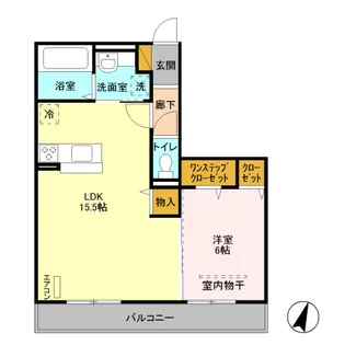 プリムヴェール 十六番館【2階】の間取り