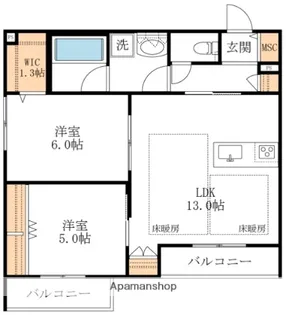 埼玉県さいたま市北区櫛引町2丁目【アパート】の間取り