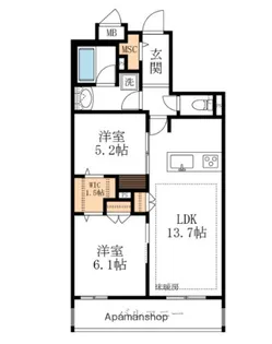メゾン デラーブル大宮【3階】の間取り
