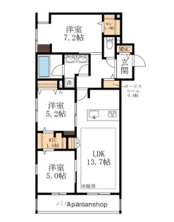 メゾン デラーブル大宮【2階】の間取り