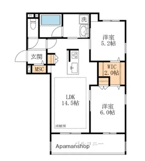メゾン デラーブル大宮【3階】の間取り