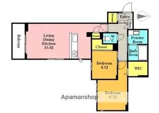 ルミチェーロ【4階】の間取り