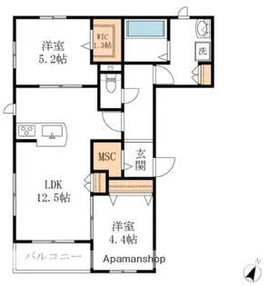 MAISON DU SHIN【2階】の間取り