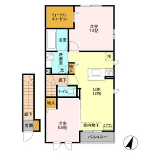 サンハイツ【2階】の間取り