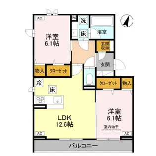 エトワールシャトー【1階】の間取り