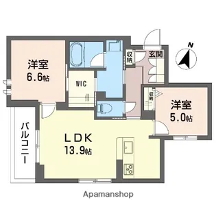ルクセール タカバ【3階】の間取り