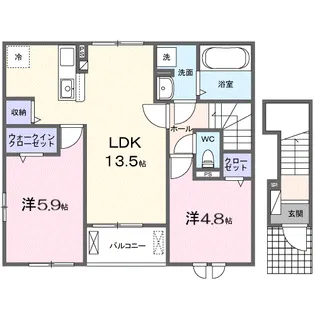 リオラ Ⅱ【2階】の間取り