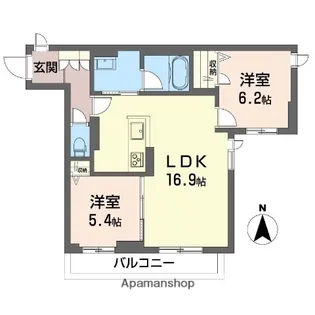 クラリエール【3階】の間取り