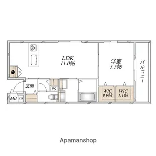 RUBEUS OMIYA【4階】の間取り