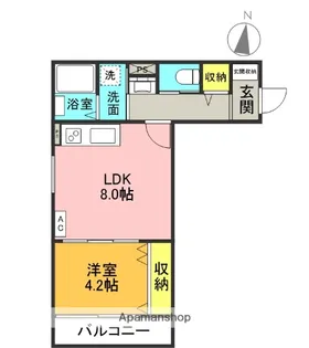 プレミア桜木【2階】の間取り