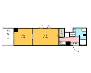 アクシーズタワー大門町【1001号室】の間取り