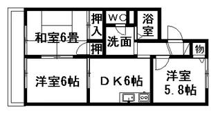 セジュール彩【2階】の間取り