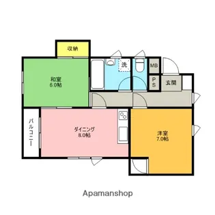 ルミエール大宮【303号室】の間取り