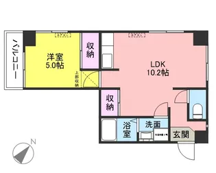 愛宕町アイハイツ【203号室】の間取り